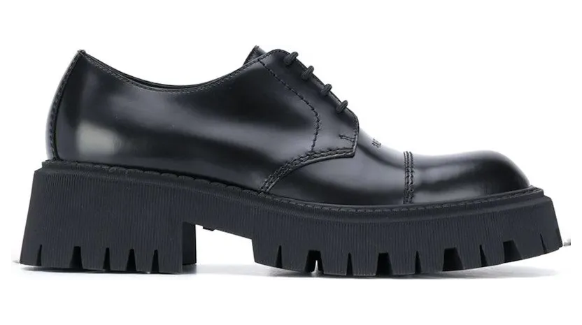 Balenciaga Tractor Black Leather (615697WA8E91000)