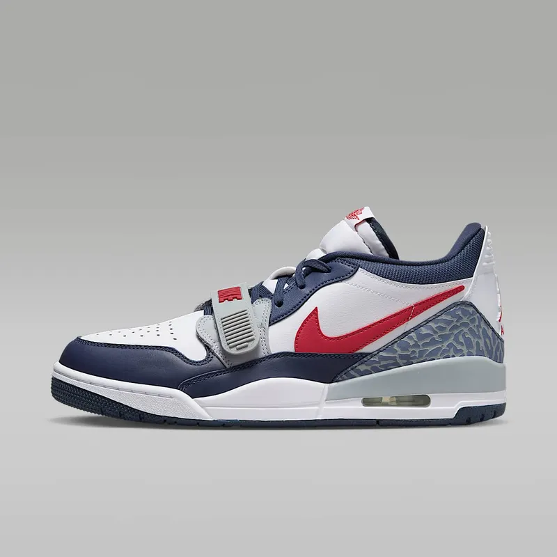 Jordan Legacy 312 Low Olympic “White / Midnight Navy / Wolf Grey / Varsity Red” (CD7069-164)