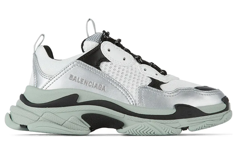 Balenciaga Kids Kids Silver Triple S Sneakers (654251-W2FS5-1250)