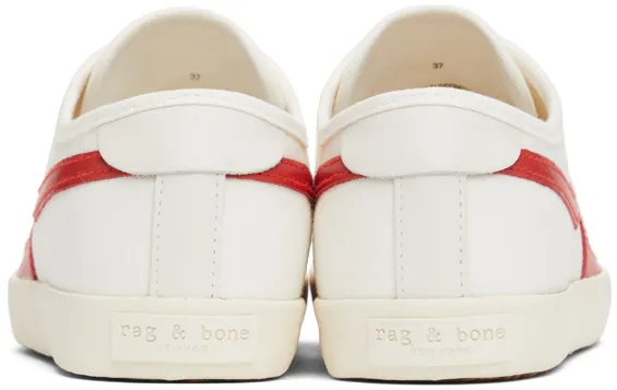 rag & bone Court Low Top “White/Red” (WFF20SF041LH41)