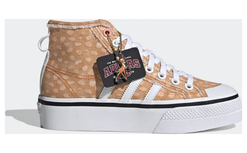 adidas Disney Nizza Platform Mid Cloud White / Legacy Burgundy / Off White (GZ1657)