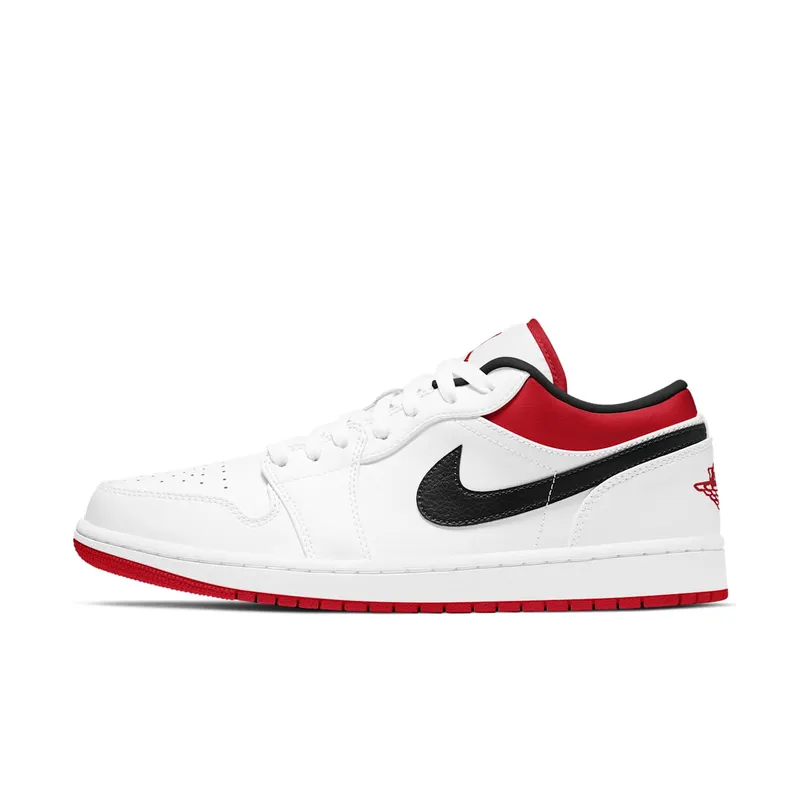 Jordan 1 Low White University Red Black White/University Red-Black (553558-118)