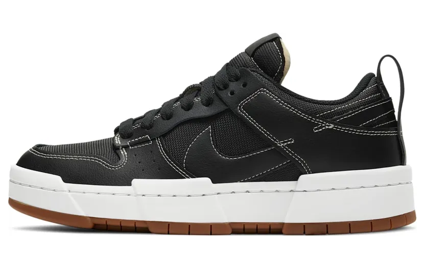 Nike DUNK LO DISRUPT “Black / Fossil / Gum Medium Brown” (CK6654-002)
