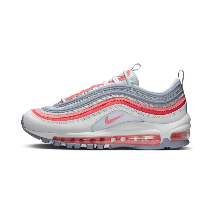 Nike Air Max 97 GS “White / Photon Dust / Indigo Haze / Coral Chalk” (921522-116)