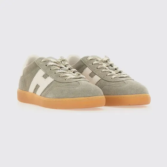 Hogan Cool Embossed Suede Sneakers Green (HXW6470FB60UWX0RV7)