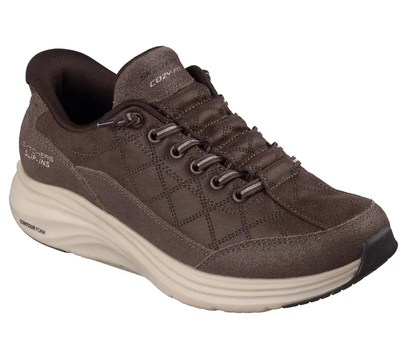 Skechers Slip-ins: Contour Foam – Cozy Fit Natural Ease Sneaker Bruin