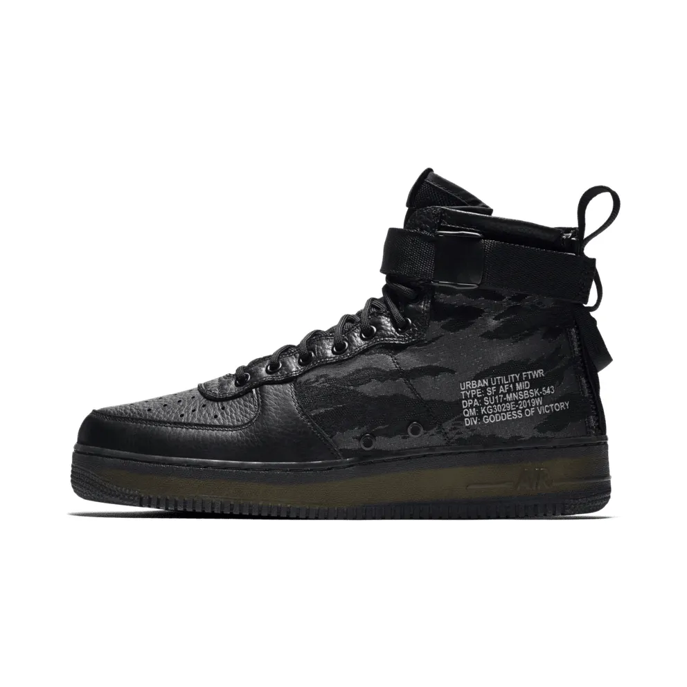 Nike Special Field Air Force 1 Mid Tiger Camo Black Cargo Khaki (AA7345-001)