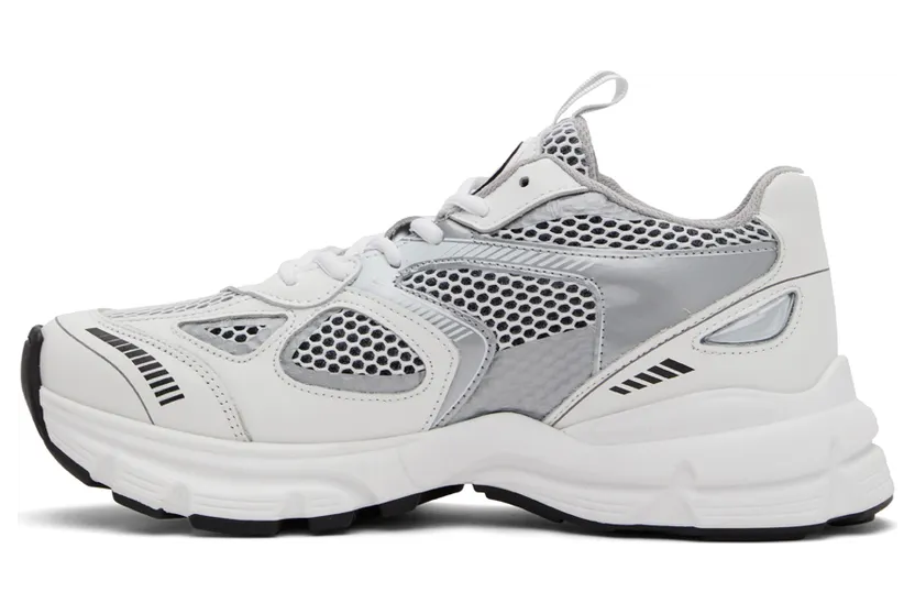 Axel Arigato White & Silver Marathon Sneakers (93036) (3)
