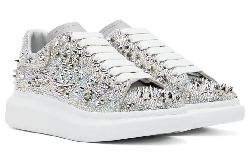 Alexander McQueen Silver Oversized Sneakers (705064WIBA4) (4)