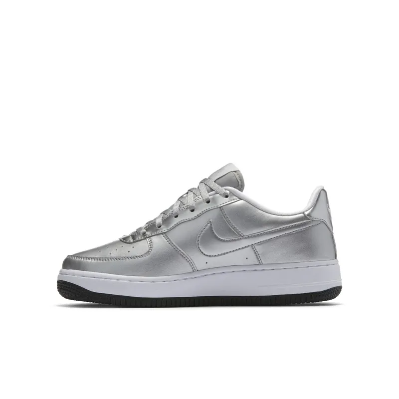 Nike  Air Force 1 Low Metallic Silver (GS) Metallic Silver/White-Black (877083-001)