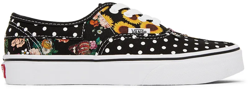 Vans Kids Black Authentic Patchwork Big Kids (VN0005VVY23)