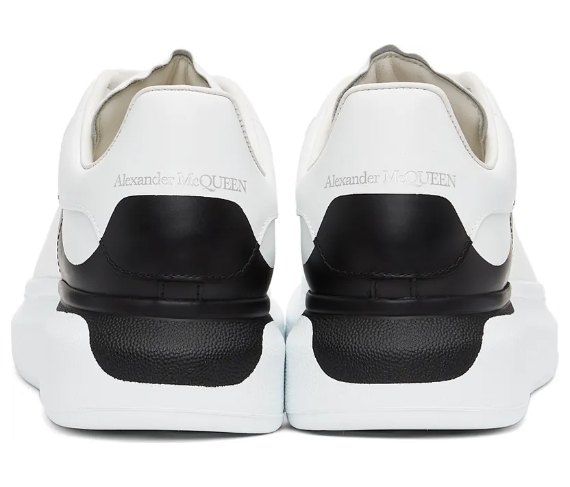 Alexander McQueen White & Black Oversized Sneakers (645863WHZ4L) (4)