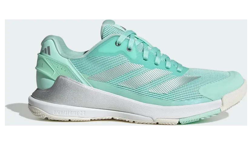 Adidas Crazyquick Lightstrike Padelschoenen Clear Mint / Silver Metallic / Cloud White (KI3588)