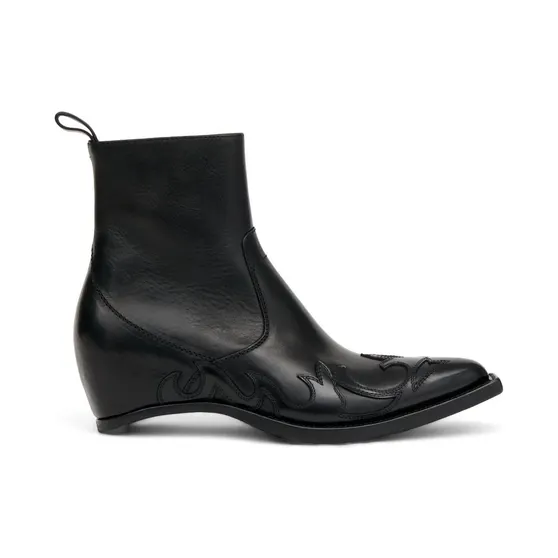 Maison Margiela Heel-Less Western Flame Boots H45 Ankle Boot Black