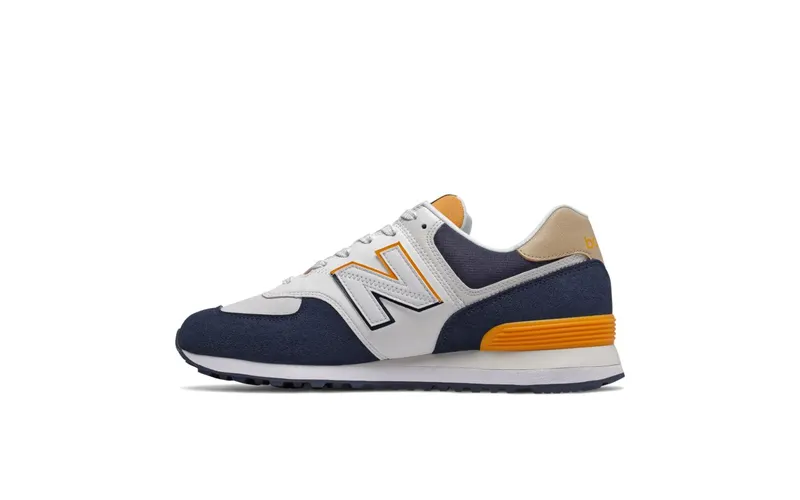 New Balance 574 White Navy Yellow White/Navy-Yellow (ML574SUR)