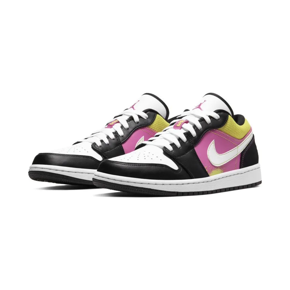Jordan 1 Low Black Active Fuchsia Cyber Black/Active Fuchsia-Cyber-White (CW5564-001)