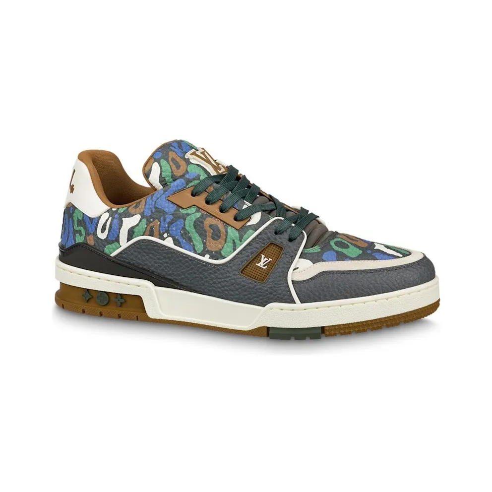 Louis Vuitton Trainer Khaki Camo (1AARYD)