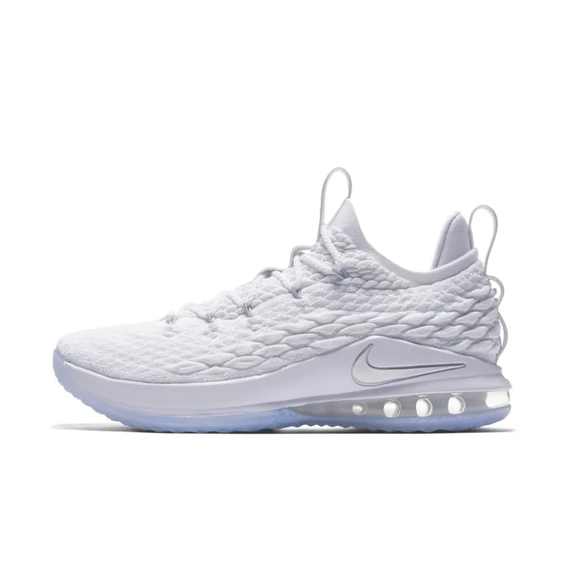Nike LeBron 15 Low White Metallic Silver White/Metallic Silver-White (AO1755-100)