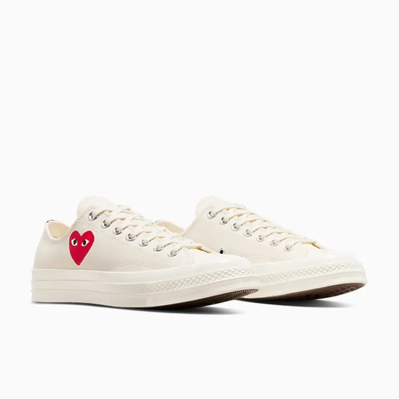 Converse PLAY Comme des Garçons Single Heart Chuck 70 Milk/Black/Red (A08805C)