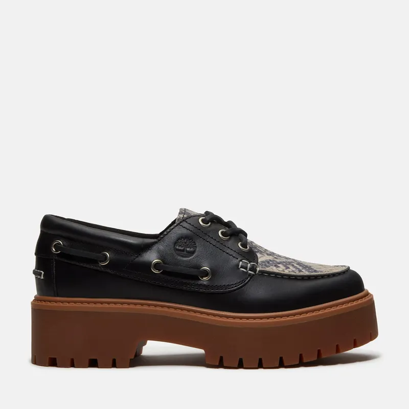 Timberland Stone Street Platform Boat Shoe Snake Print Suede (TB0A2GVF-AFT)