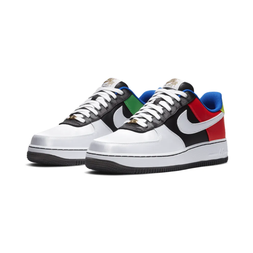 Nike Air Force 1 Low Hidden Message Black/Metallic Silver-Chile Red (DA1345-014)