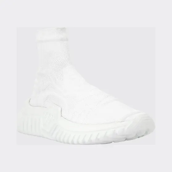 Philipp plein High-Top Knit Sock Sneakers with Chunky Sole White (SACSUSC0407PTE003N01)