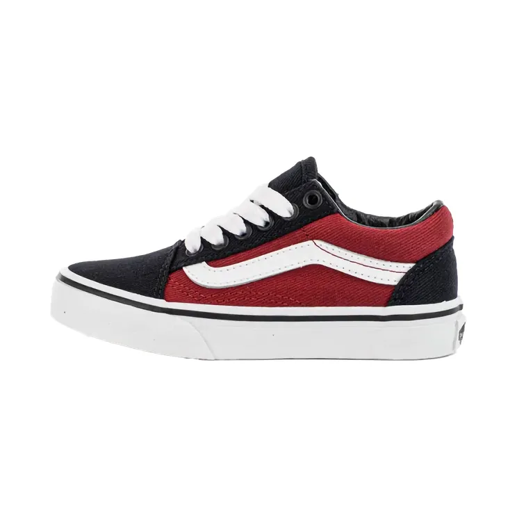 Vans Old Skool PS “Twill Red Multi” (VN000CYMBJN1)