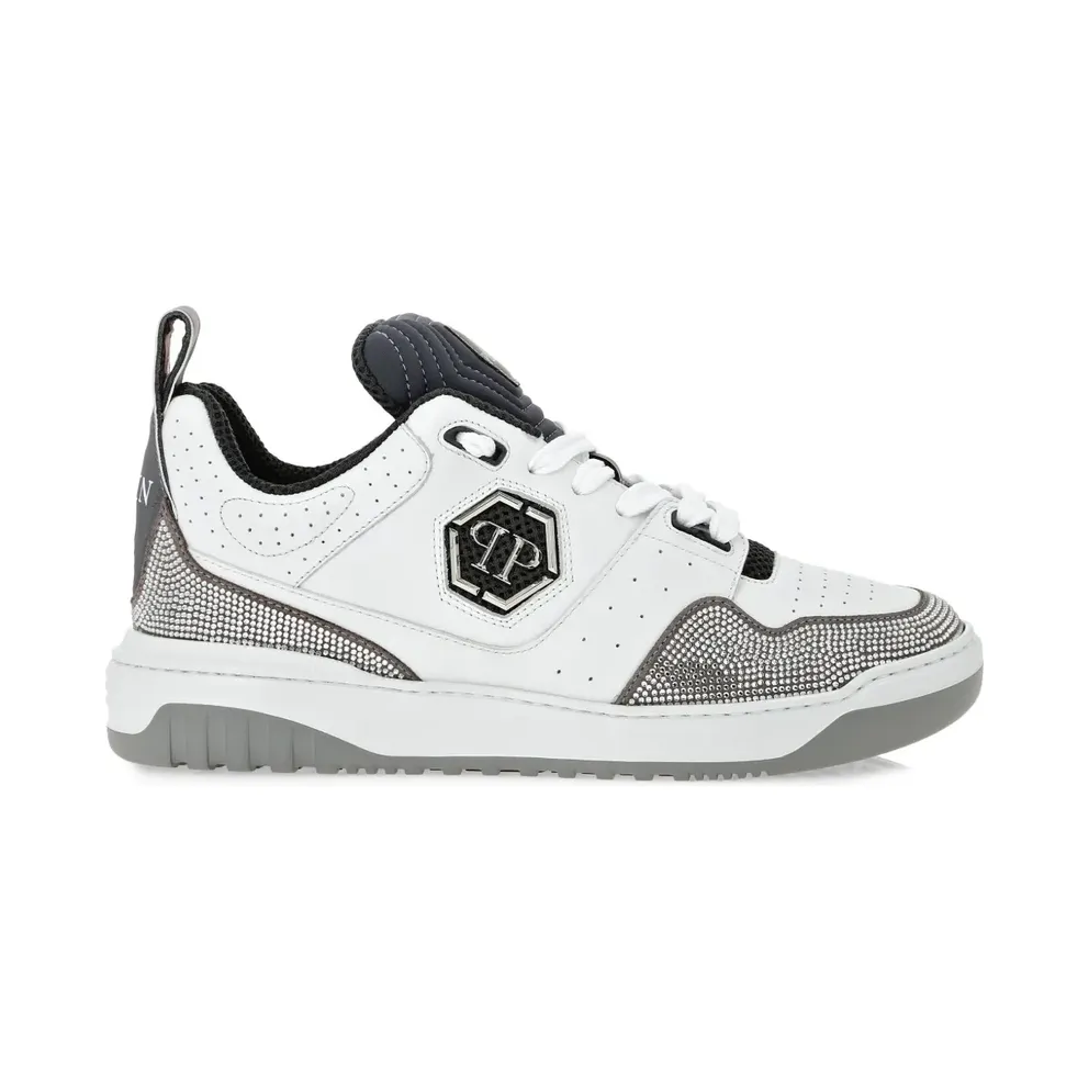 Philipp Plein Hexagon Crystal low-top – White (FADSMSC3960PLE010N)