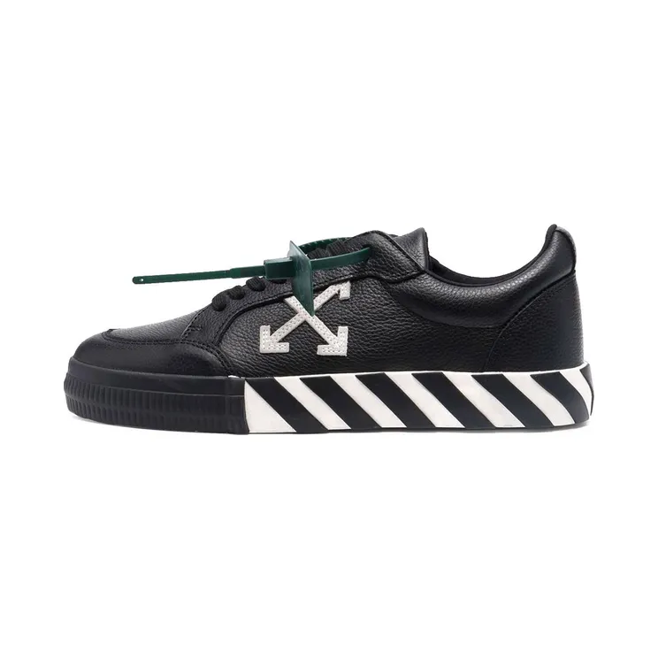 OFF-WHITE Vulc Low Leather Black White SS22 (OMIA085C99LEA0011001)