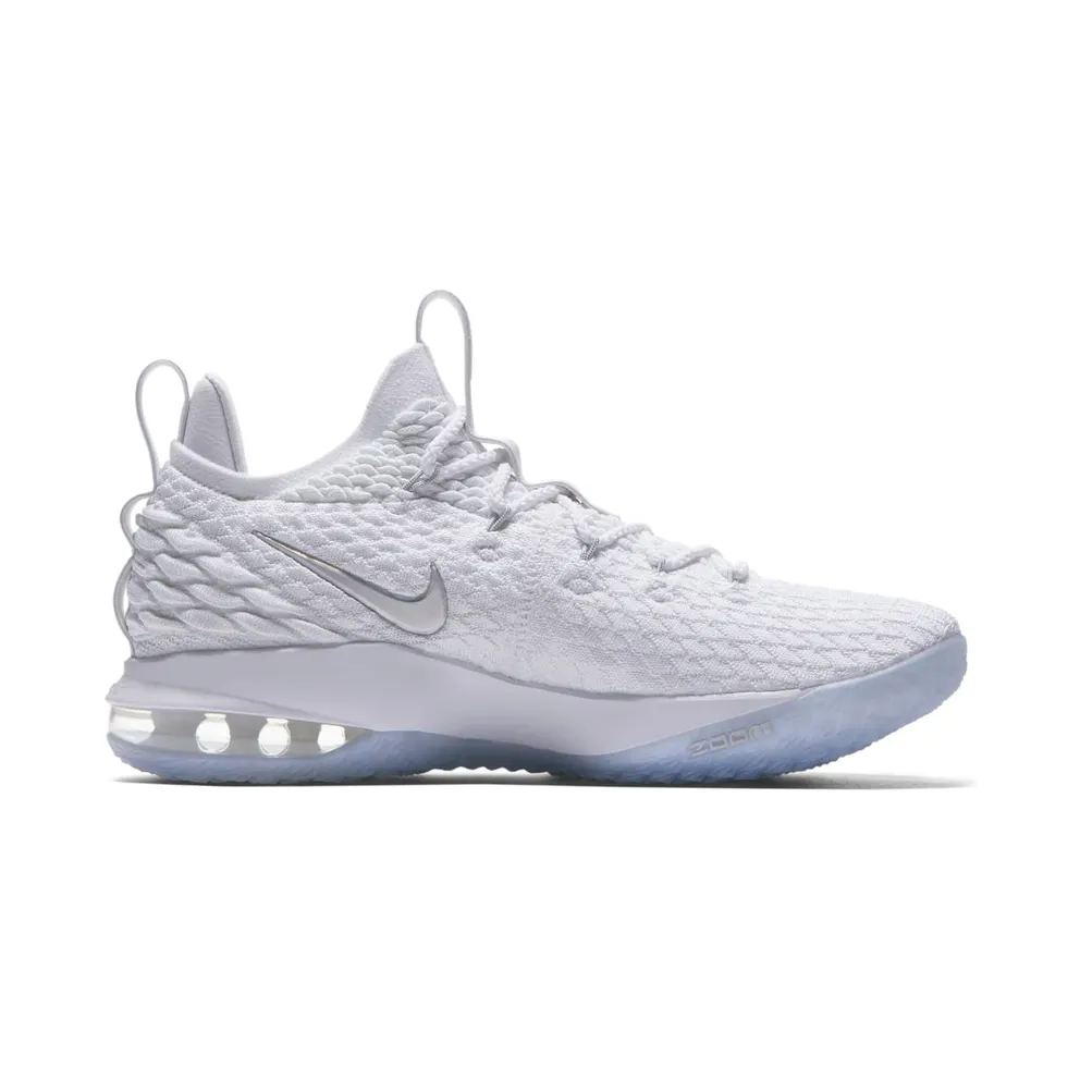 Nike LeBron 15 Low White Metallic Silver White/Metallic Silver-White (AO1755-100)