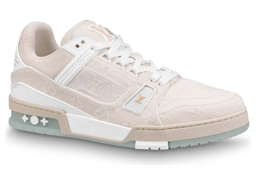 Louis Vuitton LV Trainer Beige Monogram Demin (1A8Z4W)