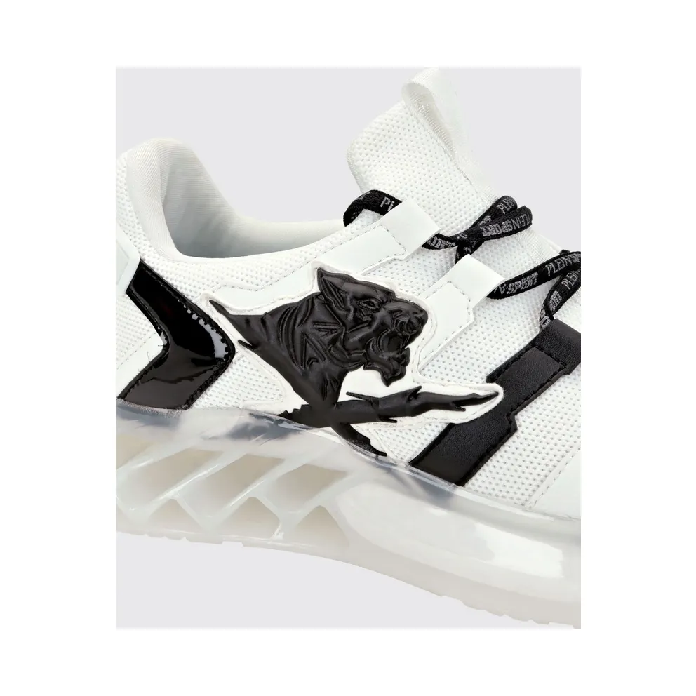 Plein Sport Runner Tiger Bicolor Abstract Print Mesh White (FABSUSC0332PTE003N01)