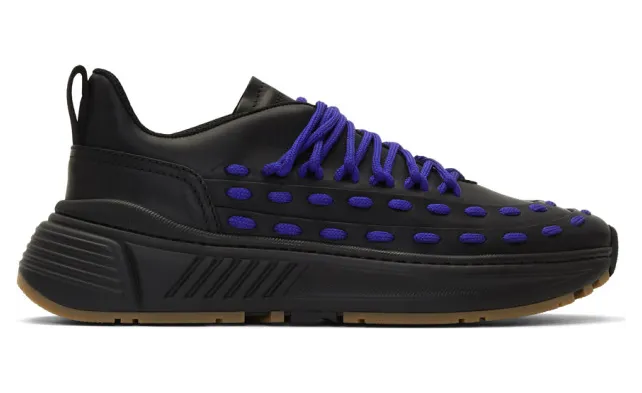 Bottega Veneta Black and Blue Lace Speed Sneakers (578305 VIFH0)