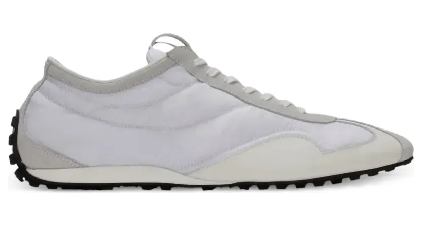 Balmain Racing Low aus Nylon und Leder “White” (HM1VI430TYVC)