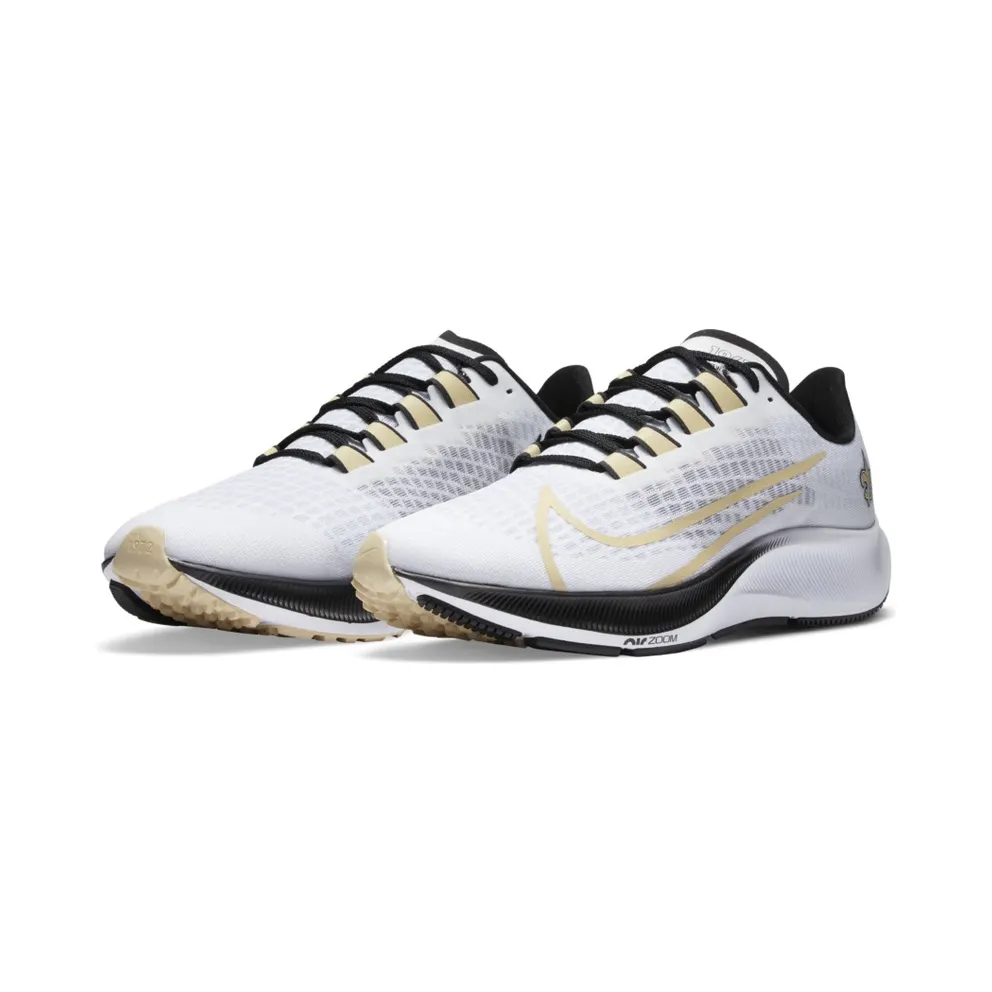 Nike Air Zoom Pegasus 37 New Orleans Saints White/Pure Platinum-Black-Team Gold (CZ5461-100)
