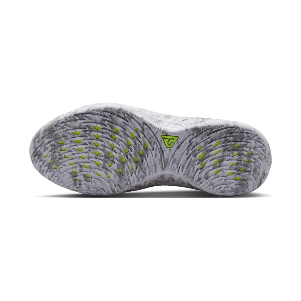 Nike Giannis Freak 8 “White / Light Smoke Grey / Black / Metallic Silver” (JA1403-100)