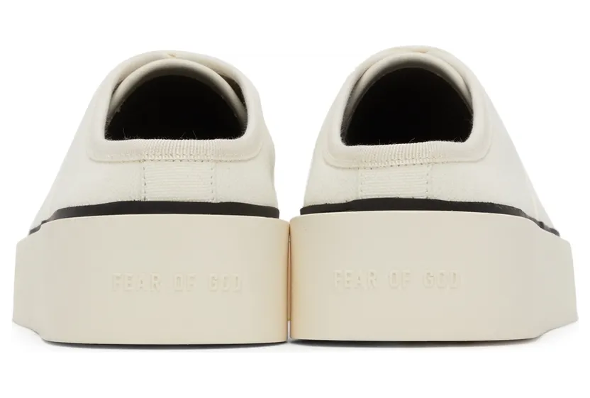 Fear of God White Canvas 101 Backless Sneakers (FG80-003CNV) (4)