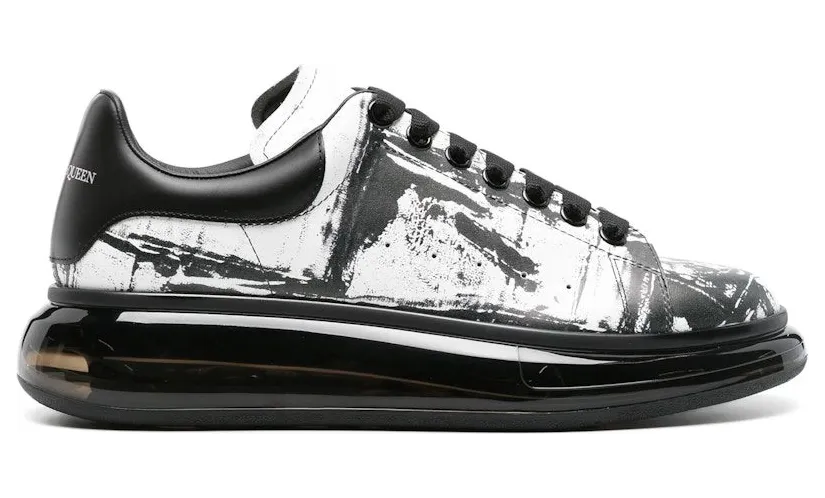 Alexander McQueen Oversized Abstract Print White Black (782471WIF319061)