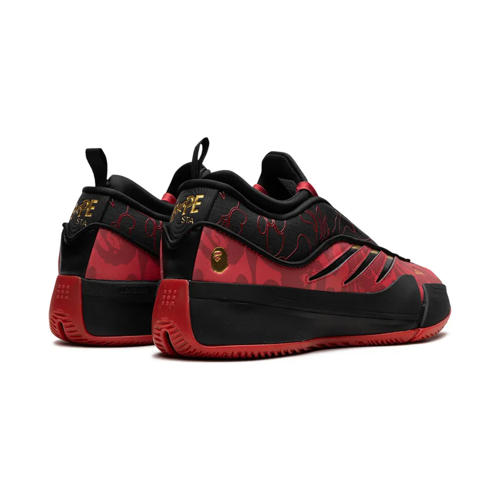 Adidas Dame 9 “BAPE – Black Scarlet” (IH0786)