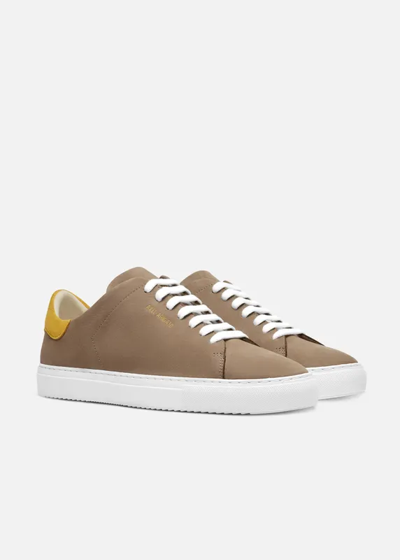 Axel Arigato Clean 90 Sneaker “Taupe,Yellow” (F4625004)