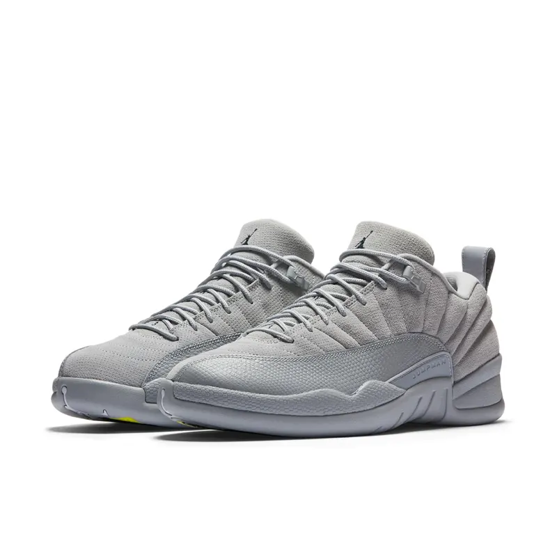 Jordan 12 Retro Low Wolf Grey Wolf Grey/Armory Navy-Electrolime (308317-002)