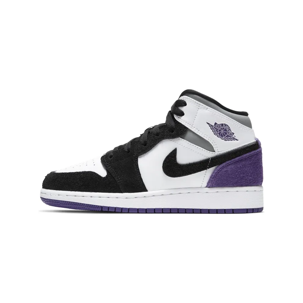 Air Jordan 1 Mid SE Purple (GS) (2020) (BQ6931-105)