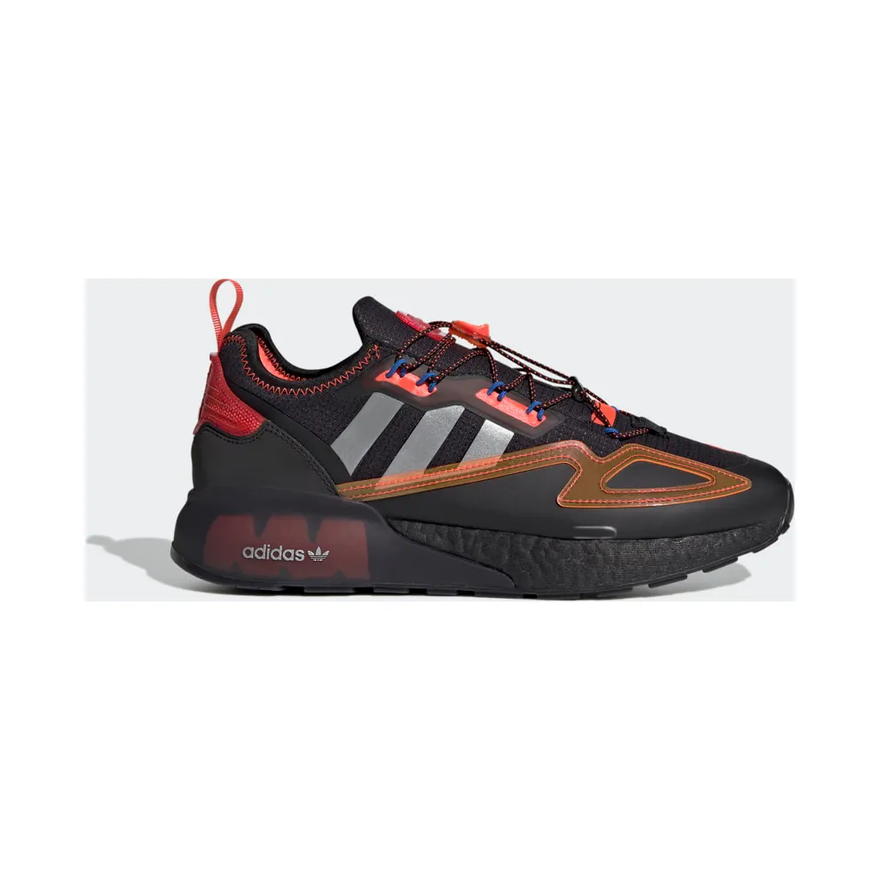 adidas ZX 2K Boost Schuh Core Black / Silver Metallic / Solar Red (GY1209)