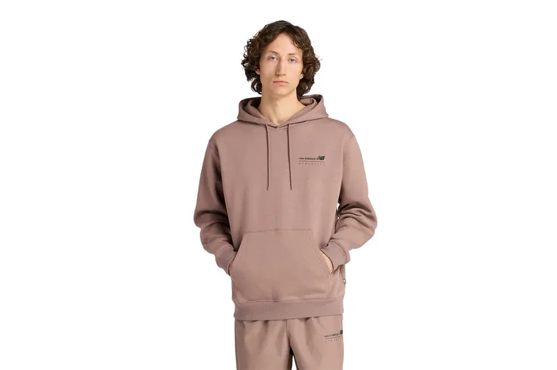 New Balance – Linear Graphic Fleece Hoodie – Sweatshirt-Hoodie (MT53528EAS)