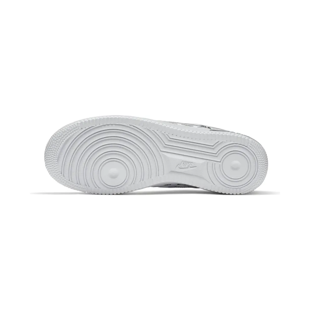 Nike Air Force 1 Low All Over Logo White White/White-Black (AH8462-100)