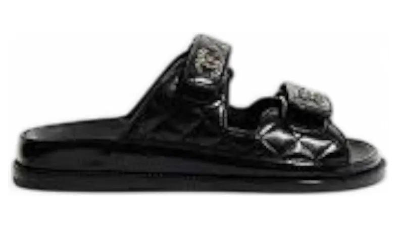 Chanel CC Diamond Quilt Sandals Black (G45507 B15805 94305)