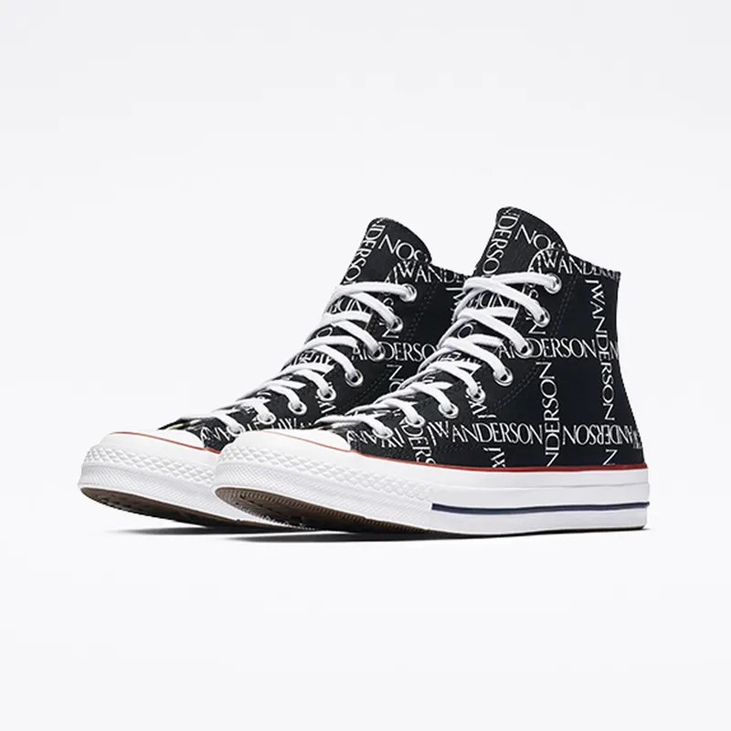 Converse Chuck Taylor All-Star 70s Hi Grid JW Anderson Black Black/White-Insignia Red (160807C)