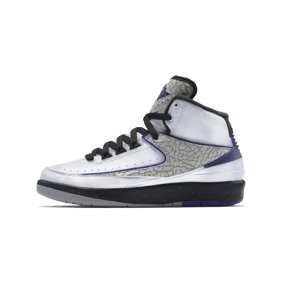 Jordan 2 Retro Dark Concord (GS) White/Dark Concord-Black Wolf Grey (395718-153)