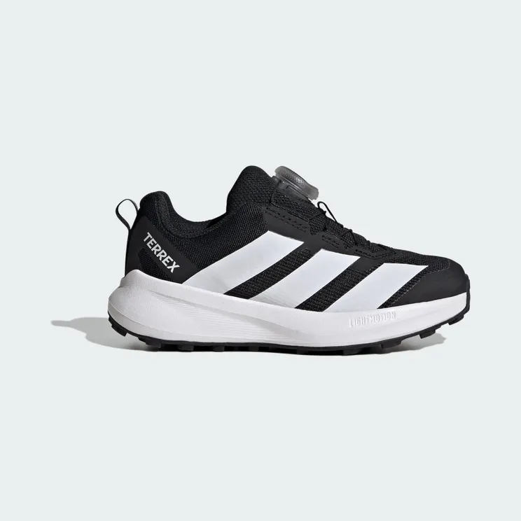 adidas Terrex Agravic BOA Trail Running Shoes Kids “Core Black / Cloud White / Semi Impact Orange” (JR6632)