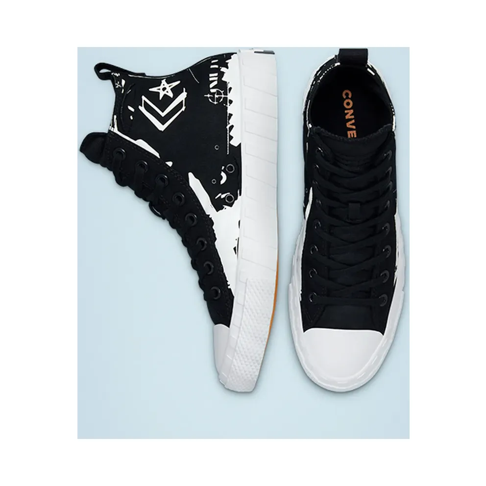 Converse Script Print UNT1TL3D High Top Black/black/white (171230C)